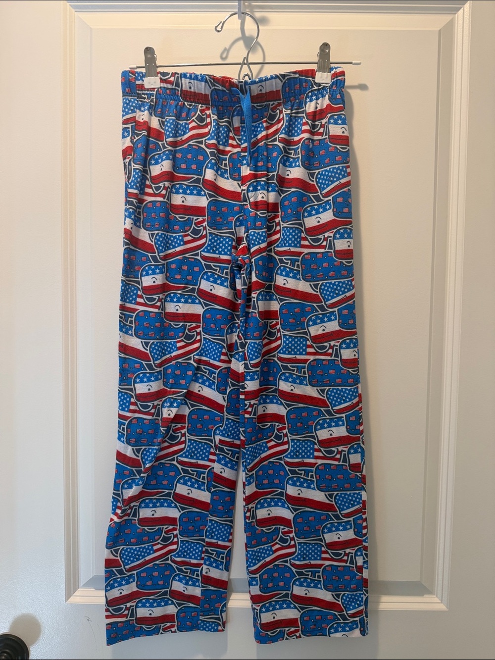 Vineyard Vines Kids Pajama Pants, USA Flags, Size Medium (12-14)